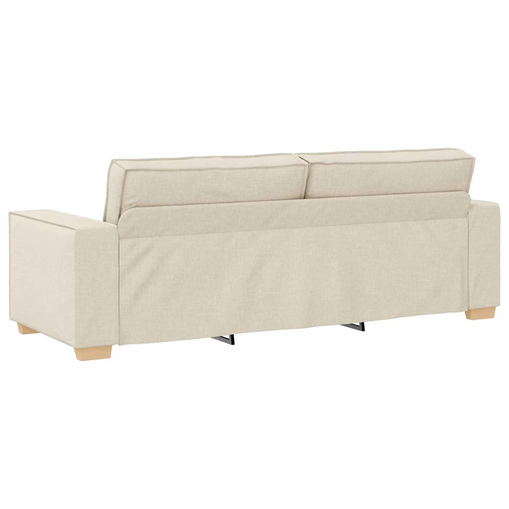 vidaXL Sofa Set 3 pcs Beige Leinenmischgewebe