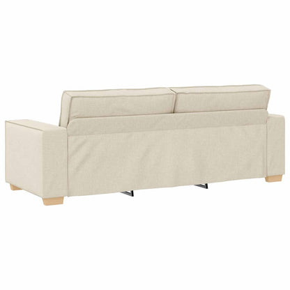 vidaXL Sofa Set 3 pcs Beige Leinenmischgewebe