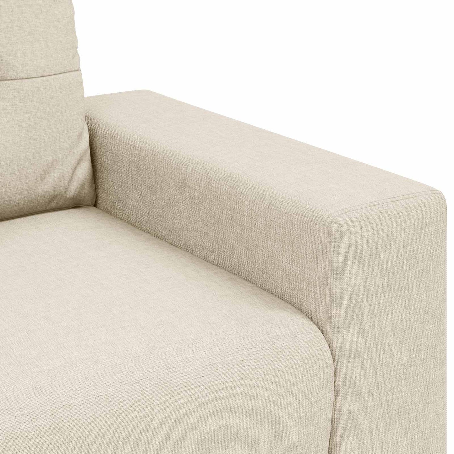 vidaXL Sofa 3 pcs Beige 221 x 80 x 80 cm Leinenmischgewebe