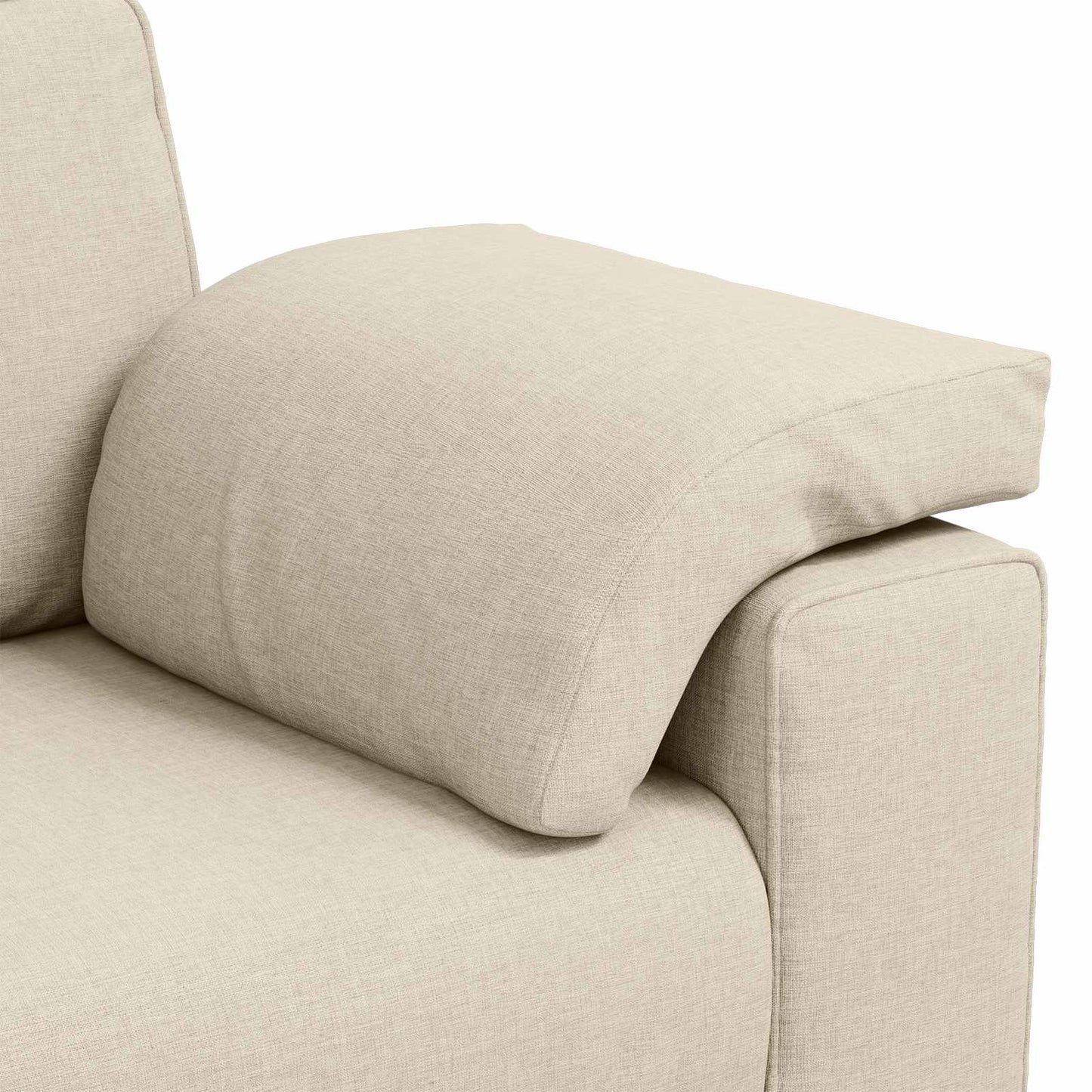 vidaXL Sofa 3 pcs Beige 219 x 80 x 82 cm Leinenmischgewebe