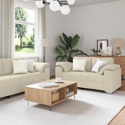 vidaXL Sofa 3 pcs Beige 219 x 80 x 82 cm Leinenmischgewebe