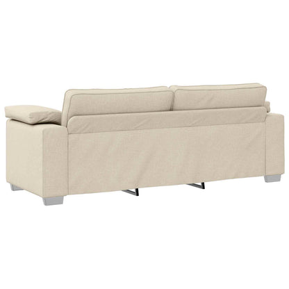 vidaXL Sofa 3 pcs Beige 219 x 80 x 82 cm Leinenmischgewebe