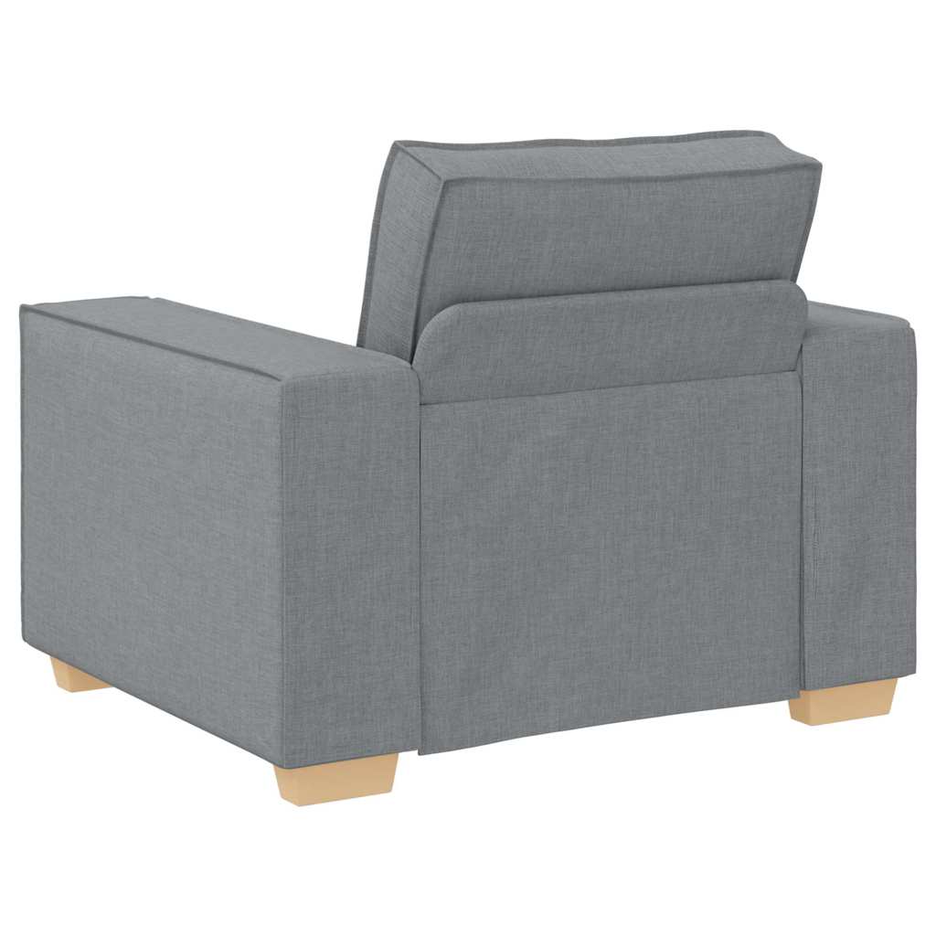 vidaXL Sofa 3 pcs Hellgrau 220 x 80 x 84 cm Leinenmischgewebe