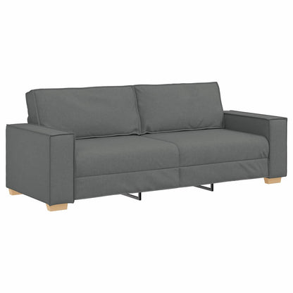 vidaXL Sofa 3 pcs Dunkelgrau 220 x 80 x 84 cm Leinenmischgewebe