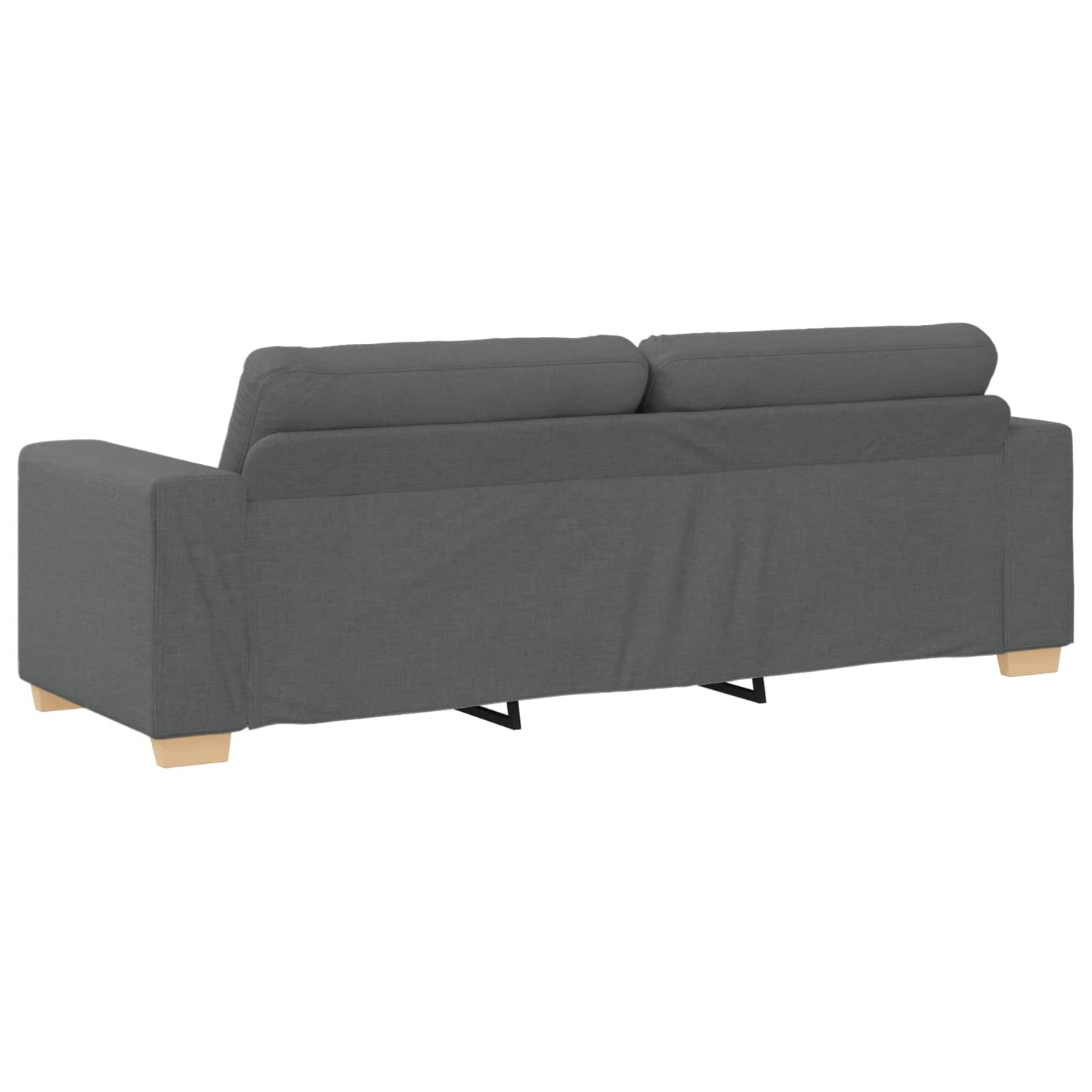 vidaXL Sofa 3 pcs Dunkelgrau 221 x 80 x 80 cm Leinenmischgewebe