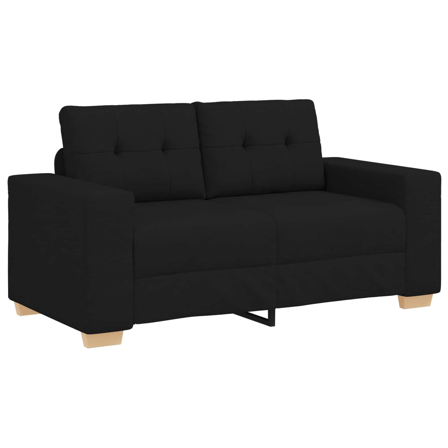 Sofa 3 pcs Schwarz 221 x 80 x 80 cm Leinenmischgewebe