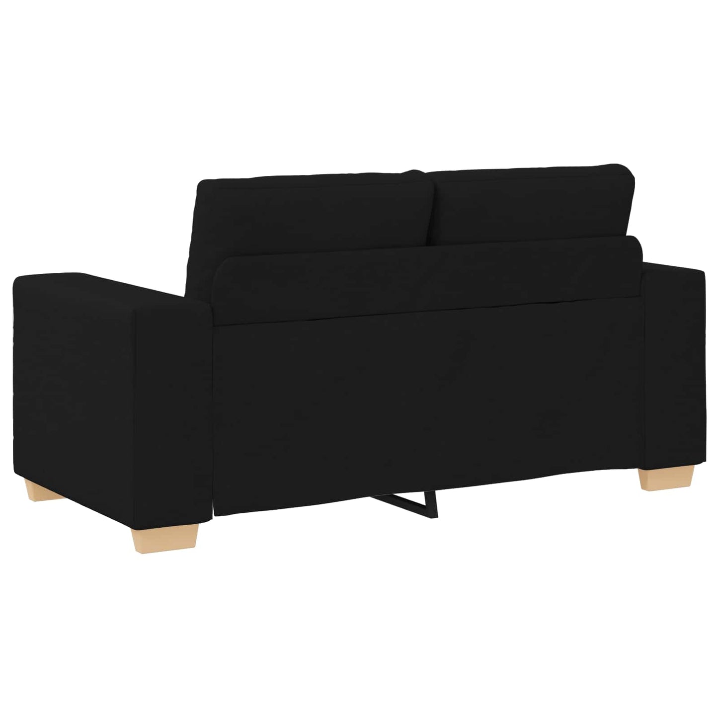 Sofa 3 pcs Schwarz 221 x 80 x 80 cm Leinenmischgewebe