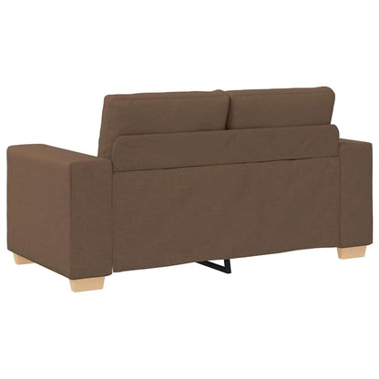 vidaXL Sofa 3 pcs Braun Leinenmischgewebe