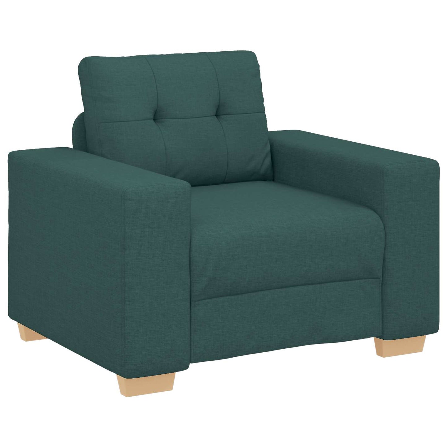 vidaXL Sofa 3 pcs Dunkelgrün Leinenmischgewebe