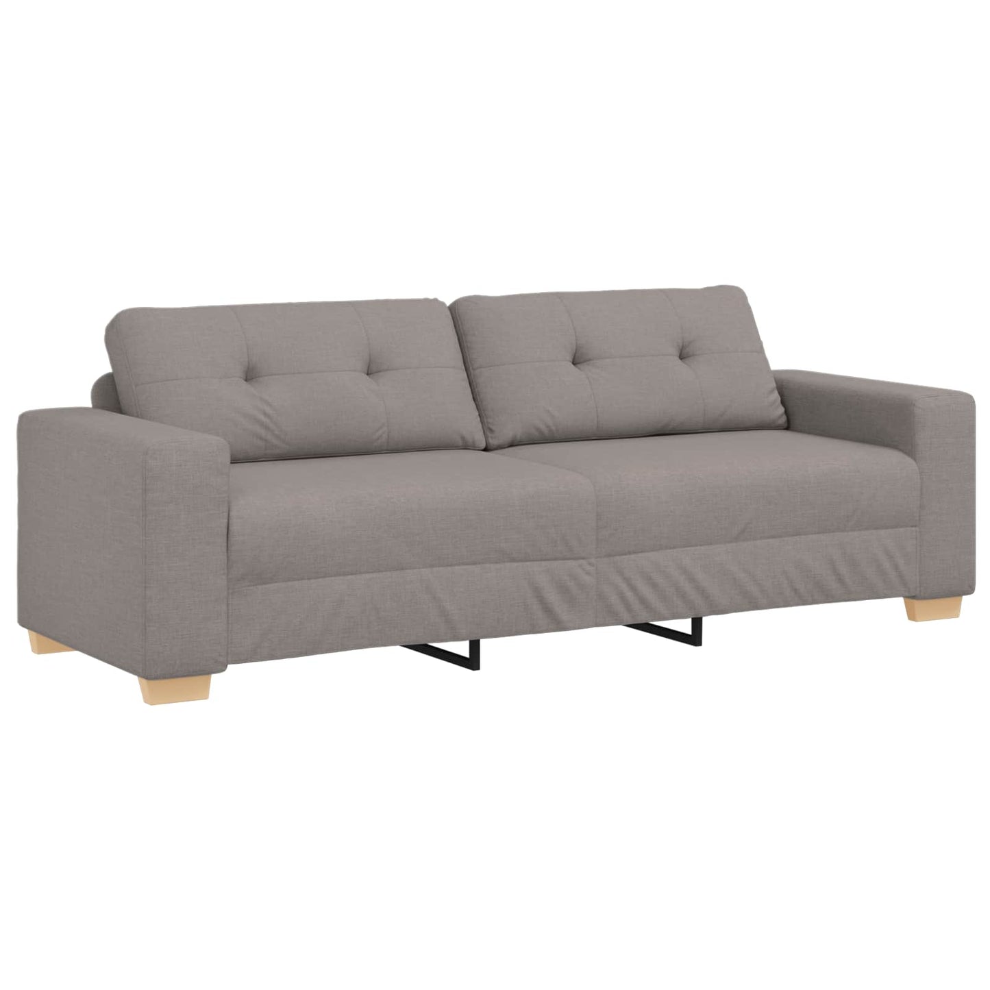 vidaXL Sofa 3 pcs Taupe 221 x 80 x 80 cm Leinenmischgewebe