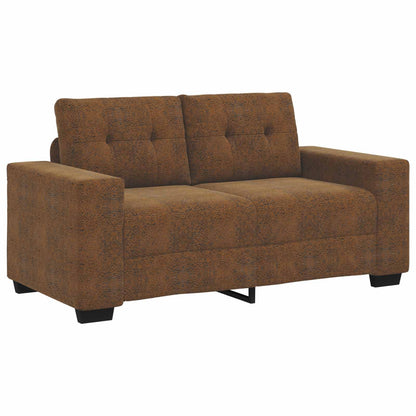 vidaXL Sofa 3 pcs Braun 221 x 80 x 80 cm Leinenmischgewebe