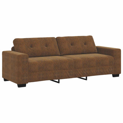 vidaXL Sofa 3 pcs Braun 221 x 80 x 80 cm Leinenmischgewebe