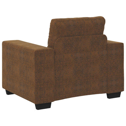 vidaXL Sofa 3 pcs Braun 221 x 80 x 80 cm Leinenmischgewebe