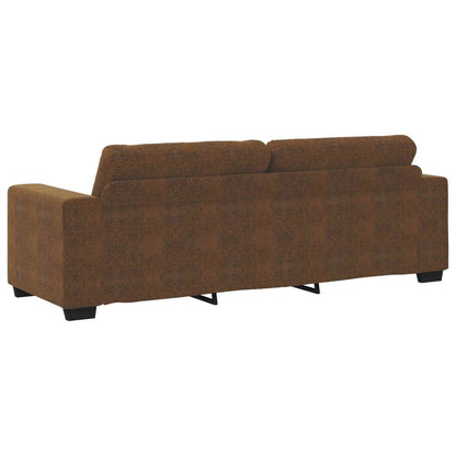 vidaXL Sofa 3 pcs Braun 221 x 80 x 80 cm Leinenmischgewebe