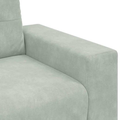vidaXL Sofa Set 3 pcs Hellgrau 221 x 80 x 80 cm Samt
