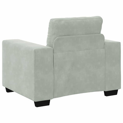vidaXL Sofa Set 3 pcs Hellgrau 221 x 80 x 80 cm Samt