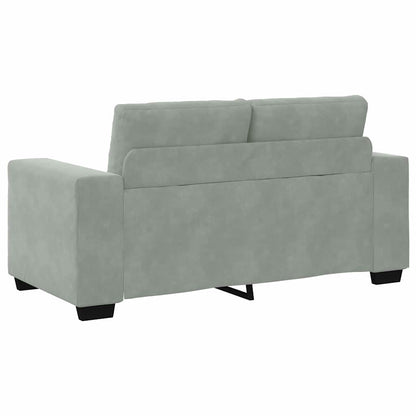 vidaXL Sofa Set 3 pcs Hellgrau 221 x 80 x 80 cm Samt