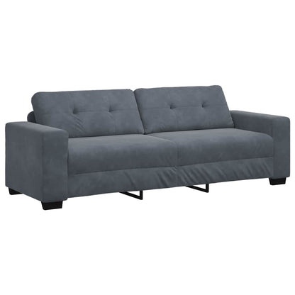 vidaXL Sofa Set 3 pcs Dunkelgrau 221 x 80 x 80 cm Samt