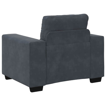 vidaXL Sofa Set 3 pcs Dunkelgrau 221 x 80 x 80 cm Samt
