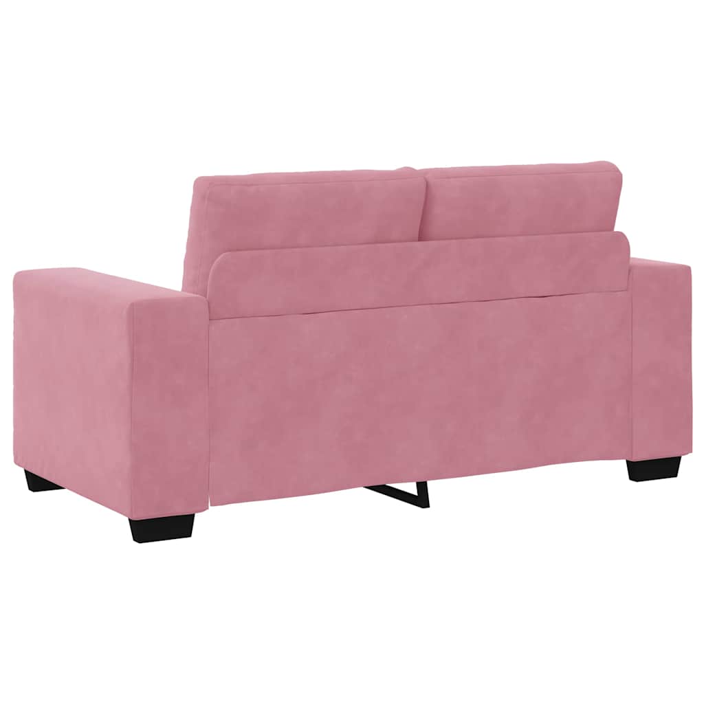 vidaXL Sofa Set 3 pcs Rosa 221 x 80 x 80 cm Samt