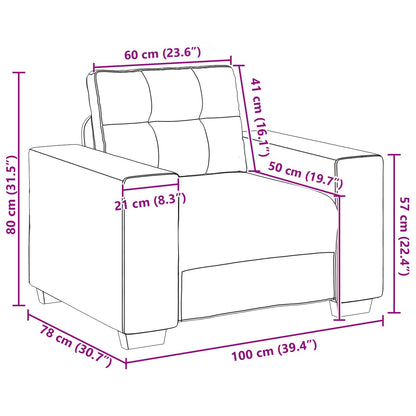 vidaXL Sofa Set 3 pcs Rosa 221 x 80 x 80 cm Samt