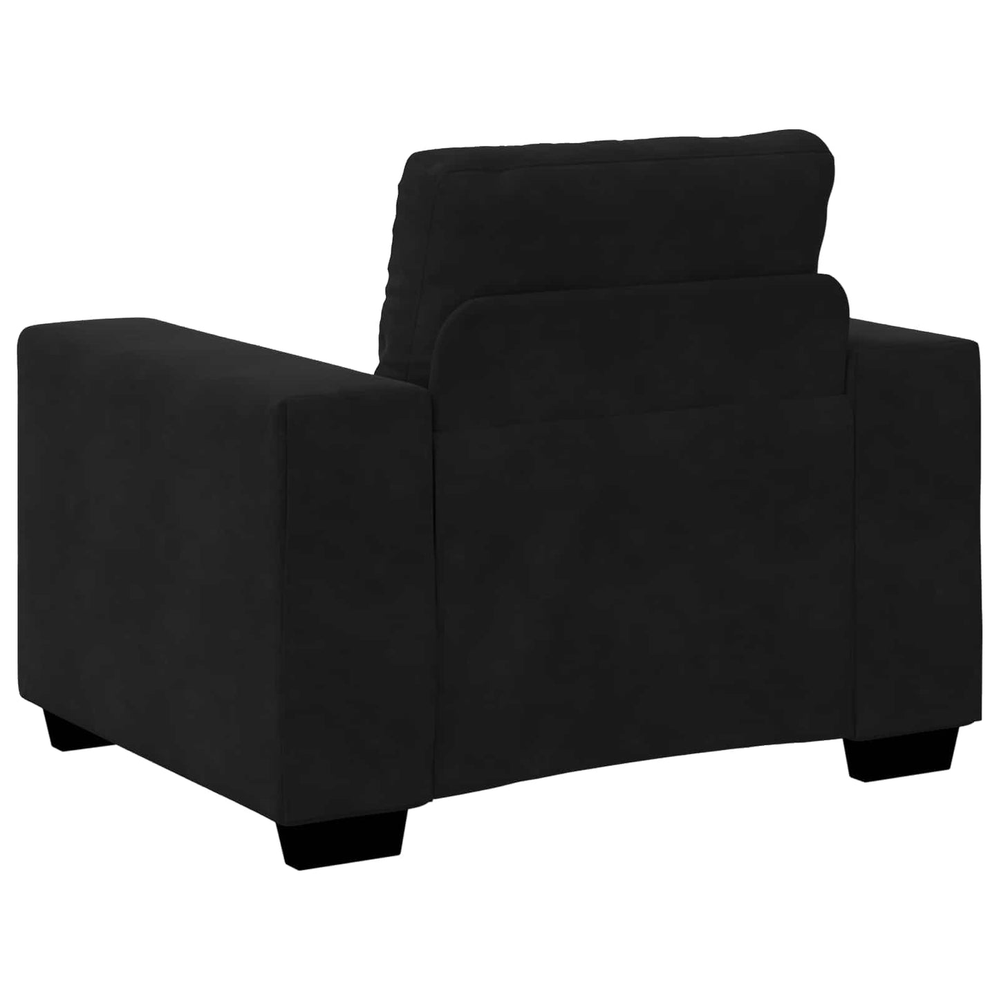 vidaXL Sofa Set 3 pcs Schwarz 221 x 80 x 80 cm Samt