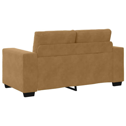 vidaXL Sofa Set 3 pcs Braun 221 x 80 x 80 cm Samt