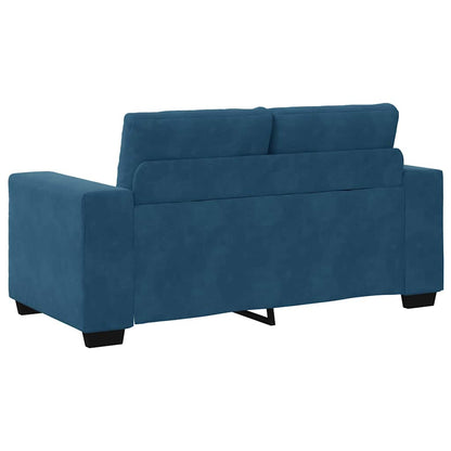 Sofa Set 3 pcs Blau 221 x 80 x 80 cm Samt