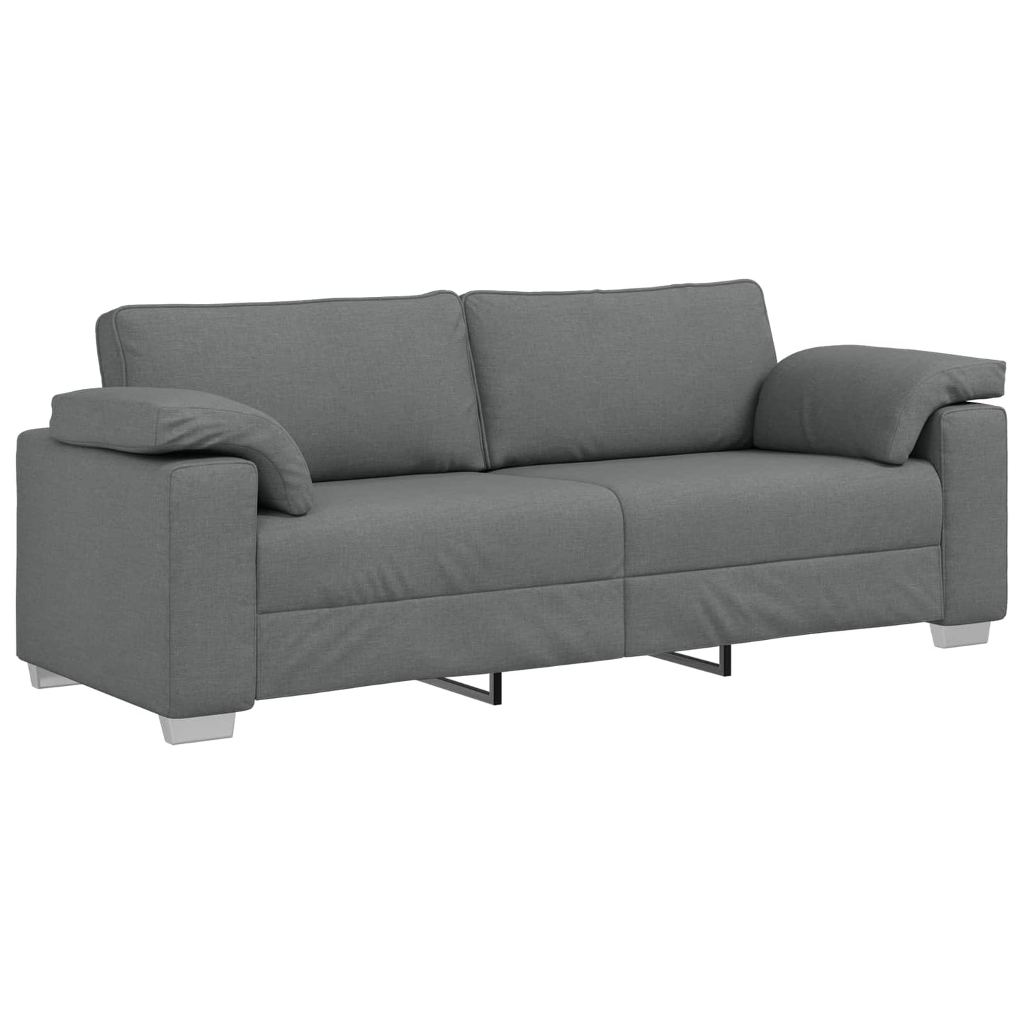 vidaXL Sofa 3 pcs Dunkelgrau 219 x 80 x 82 cm Leinenmischgewebe