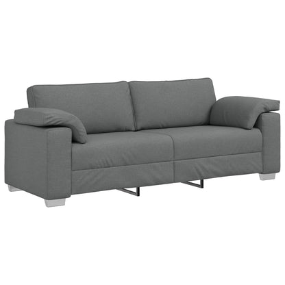 vidaXL Sofa 3 pcs Dunkelgrau 219 x 80 x 82 cm Leinenmischgewebe