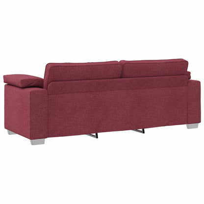 vidaXL Sofa 3 pcs Wind Rot 219 x 80 x 82 cm Leinenmischgewebe