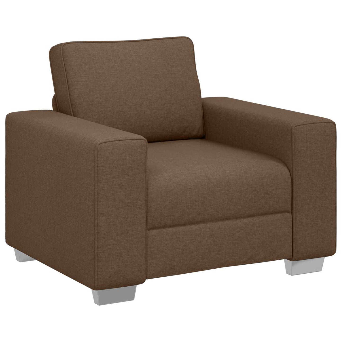 vidaXL Canapé 3 places Marron 219 x 80 x 82 cm Tissu mélangé lin