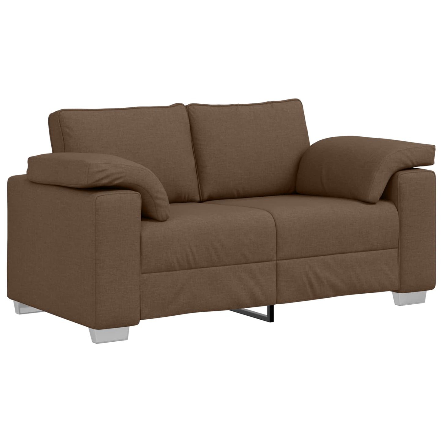 vidaXL Canapé 3 places Marron 219 x 80 x 82 cm Tissu mélangé lin