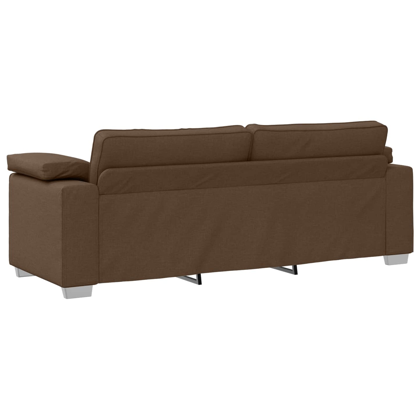 vidaXL Canapé 3 places Marron 219 x 80 x 82 cm Tissu mélangé lin