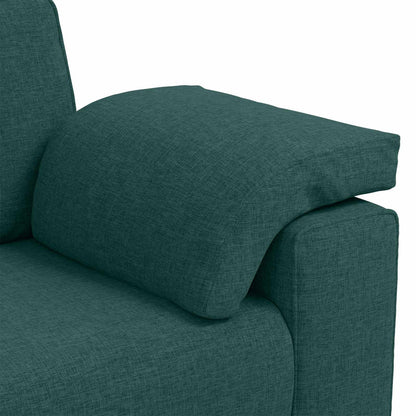 Sofa 3 pcs Dunkelgrün 219 x 80 x 82 cm Leinenmischgewebe