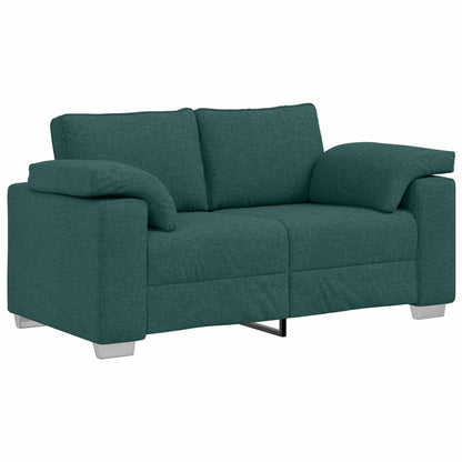 Sofa 3 pcs Dunkelgrün 219 x 80 x 82 cm Leinenmischgewebe
