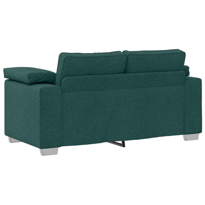 Sofa 3 pcs Dunkelgrün 219 x 80 x 82 cm Leinenmischgewebe