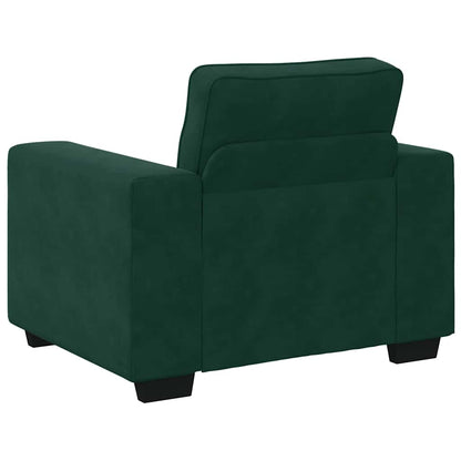 vidaXL Ensemble de canapés 3 pièces avec coussins Velours vert foncé