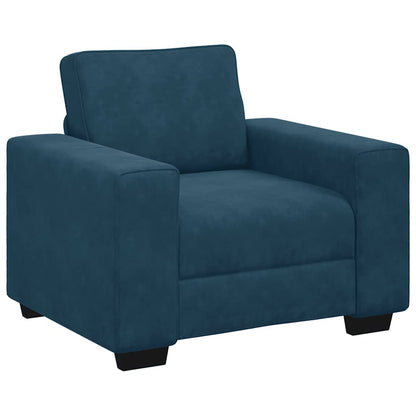 vidaXL Ensemble de canapés 3 pcs avec coussins Velours bleu
