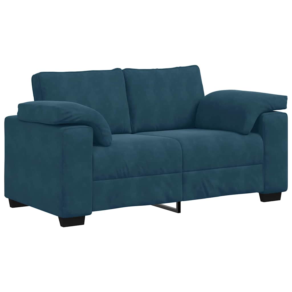 vidaXL Ensemble de canapés 3 pcs avec coussins Velours bleu