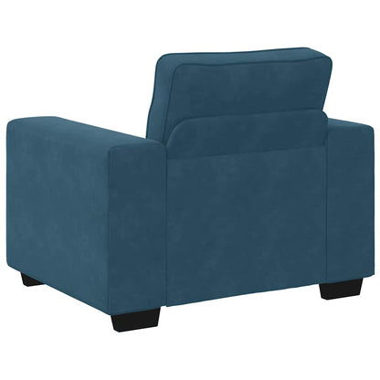 vidaXL Ensemble de canapés 3 pcs avec coussins Velours bleu