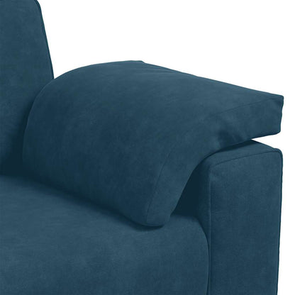 vidaXL Ensemble de canapés 3 pcs avec coussins Velours bleu