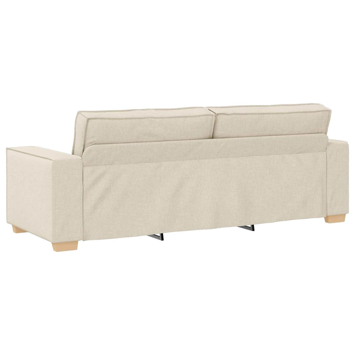 vidaXL Sofa 2 pcs Beige Leinenmischgewebe