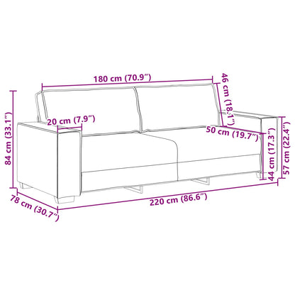 vidaXL Sofa 2 pcs Beige Leinenmischgewebe