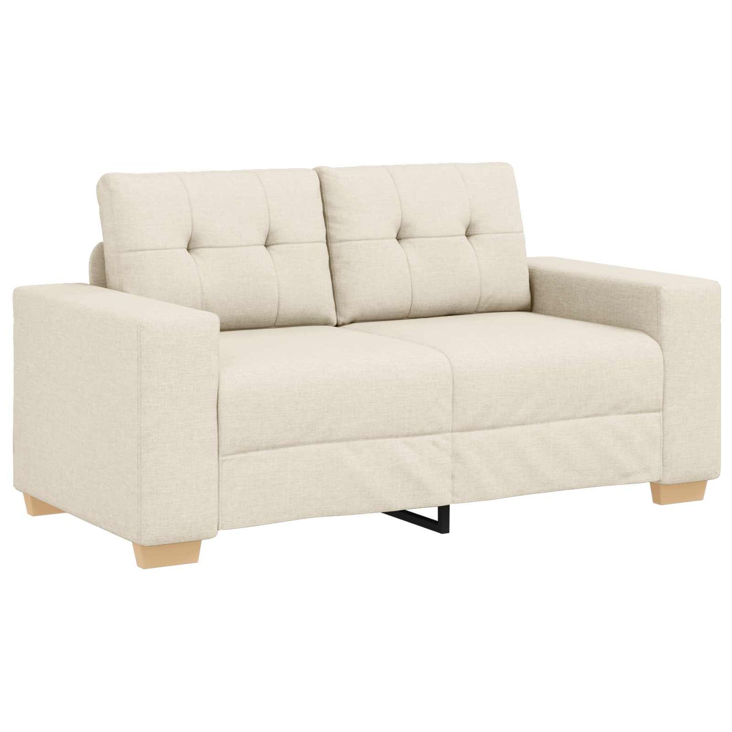 Sofa 2 pcs Beige 221 x 80 x 80 cm Leinenmischgewebe