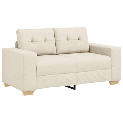 Sofa 2 pcs Beige 221 x 80 x 80 cm Leinenmischgewebe
