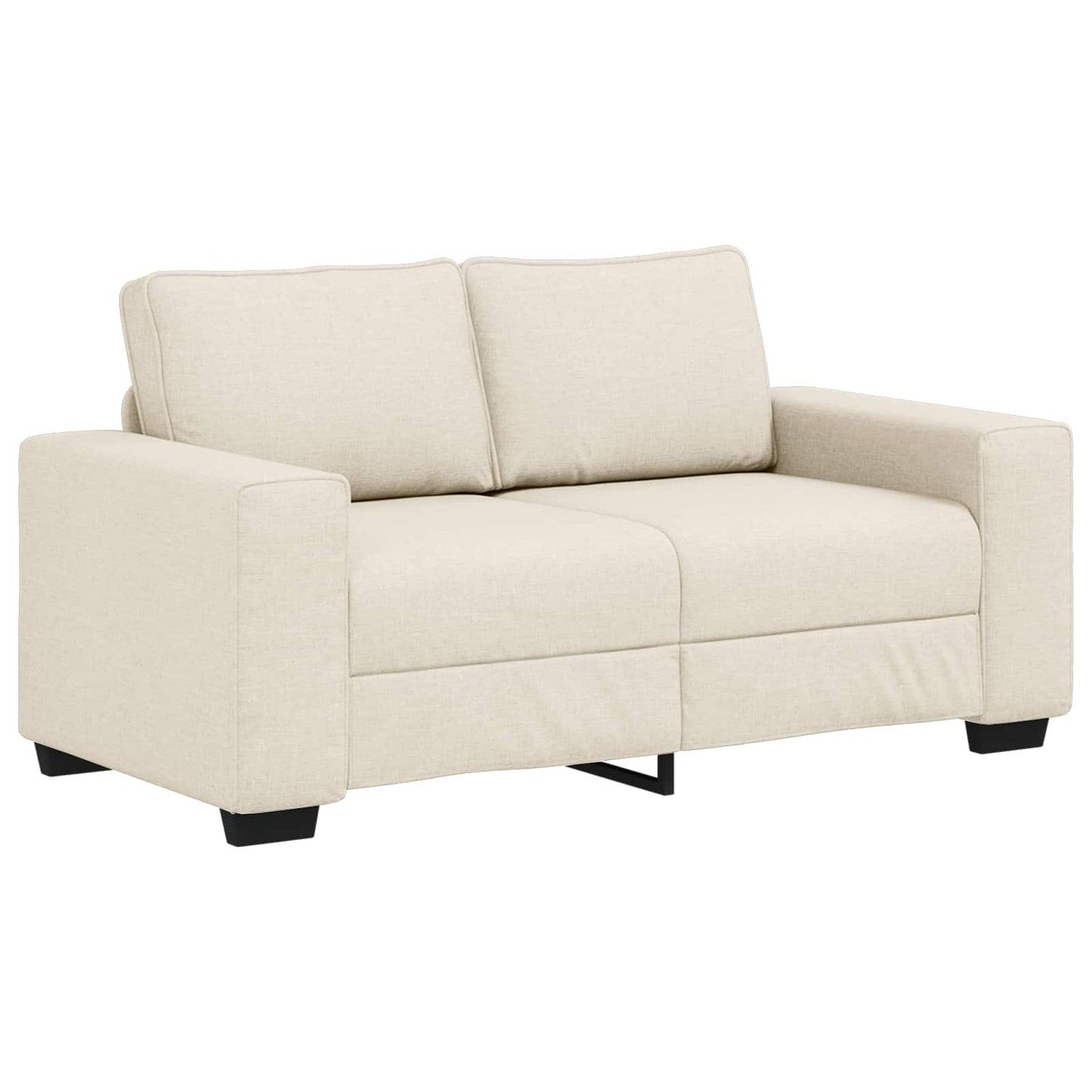 Sofa 2 pcs Beige 221 x 80 x 82 cm Leinenmischgewebe
