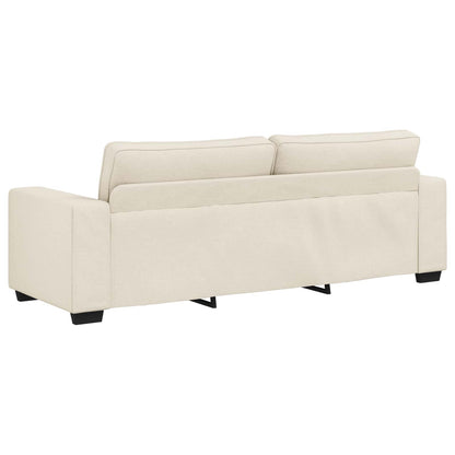 Sofa 2 pcs Beige 221 x 80 x 82 cm Leinenmischgewebe