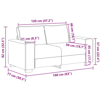Sofa 2 pcs Beige 221 x 80 x 82 cm Leinenmischgewebe