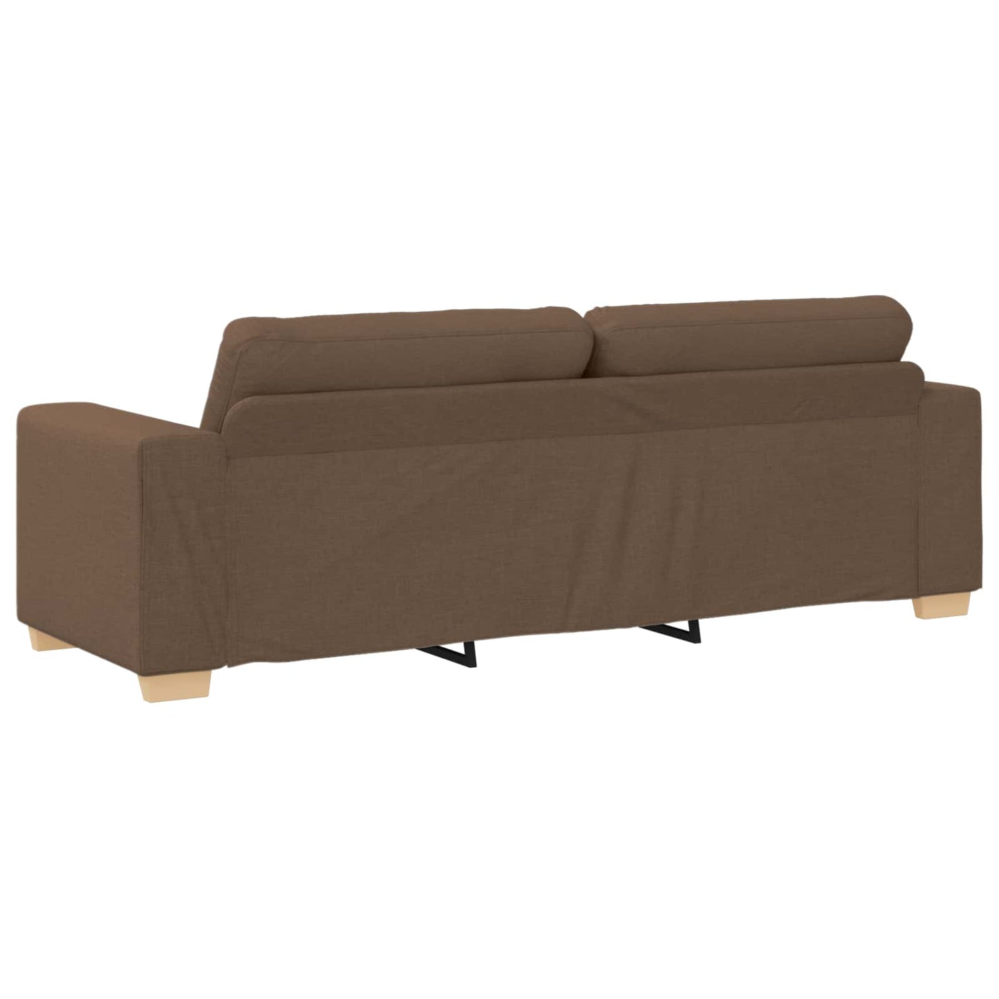 vidaXL Sofa 2 pcs Braun Leinenmischgewebe